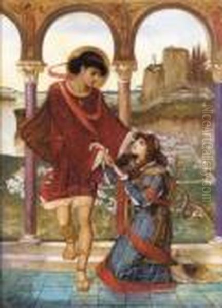 Annunciation Oil Painting by John Melhuish Strudwick