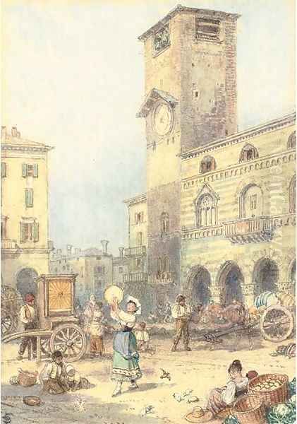 Como, Italy Oil Painting by Myles Birket Foster