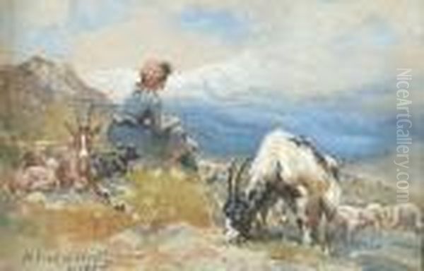 Children Of The Hills Oil Painting by William Strutt