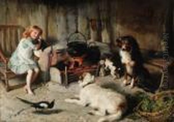 A Watched Pot Never Boils Oil Painting by William Strutt