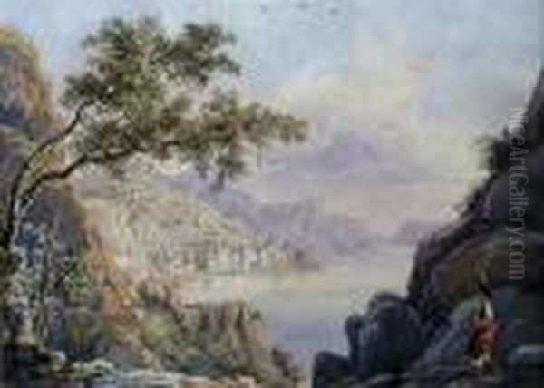 View Of Amalfi Oil Painting by Arthur John Strutt