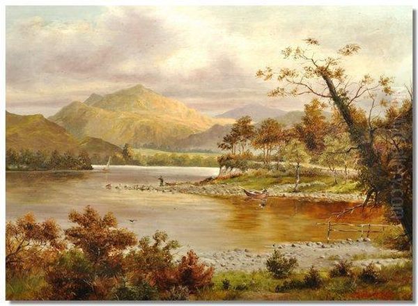 Loch Scene Oil Painting by Charles Stuart