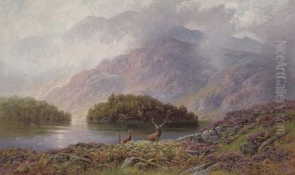 Ellen's Isle, Loch Katrine Oil Painting by Charles Stuart