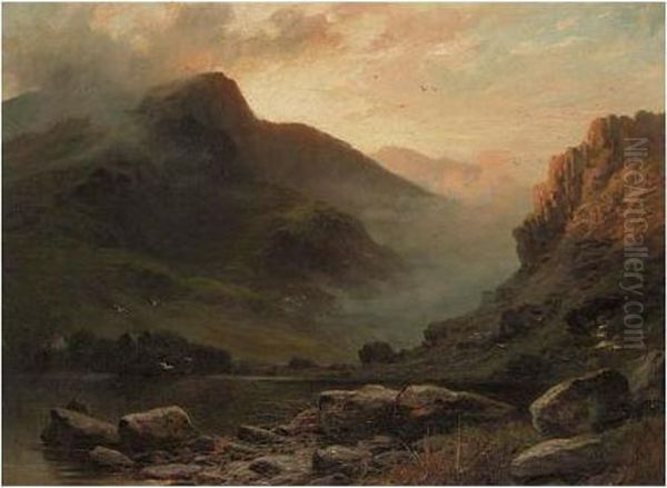 Highland Landscape Oil Painting by Charles Stuart