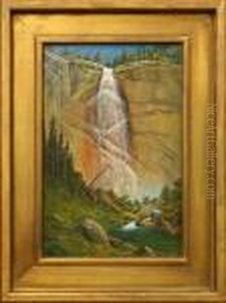 Nevada Falls Oil Painting by James Everett Stuart