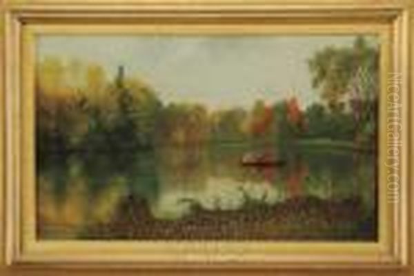 piscataquis River, Above The Woolen Mill Dam, Dover, Me Oil Painting by James Everett Stuart