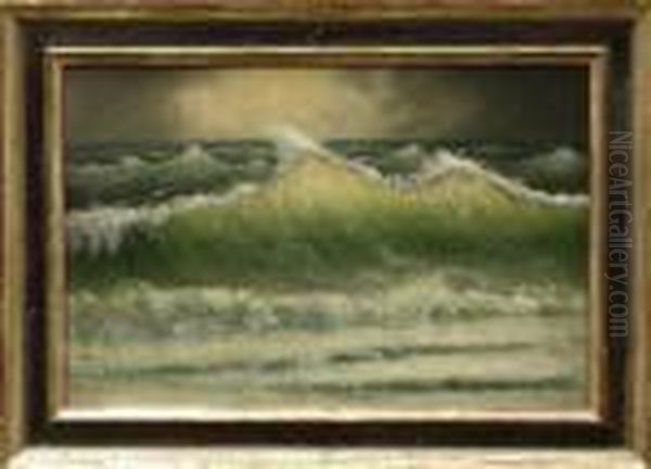 Storm Along The California Coast Oil Painting by James Everett Stuart