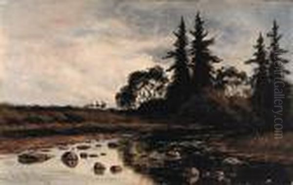 Indian Creek Oil Painting by James Everett Stuart