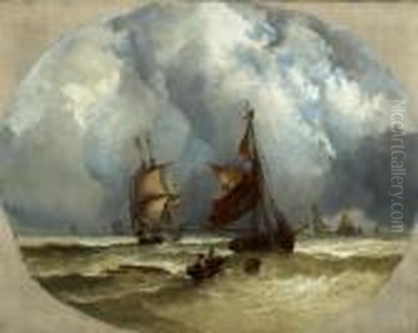 Marine. 1856. Oil Painting by Ralph R. Stubbs