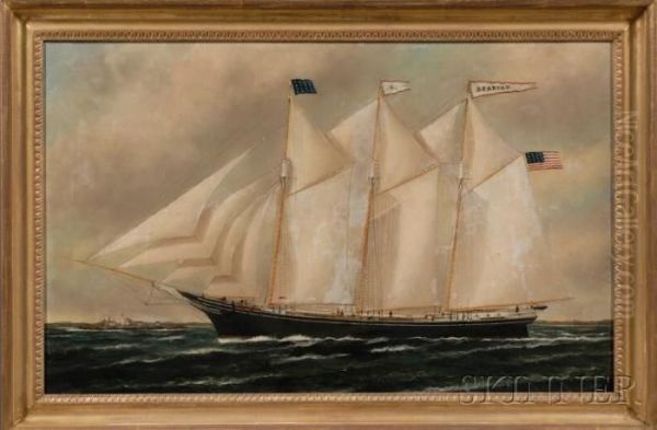 Portrait Of The Schooner Oil Painting by William Pierce Stubbs