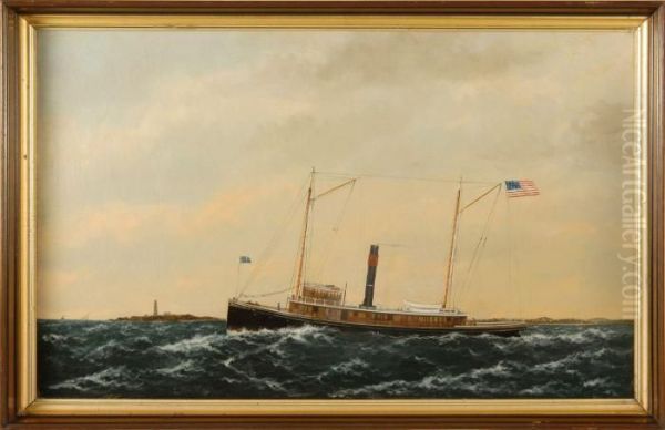 The Tugboat Oil Painting by William Pierce Stubbs