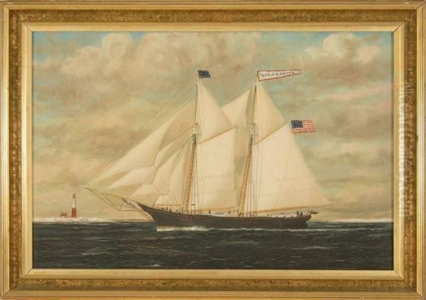 Portrait Of The Two-masted Schooner Oil Painting by William Pierce Stubbs