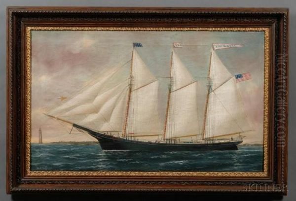 Portrait Of The Schooner Oil Painting by William Pierce Stubbs