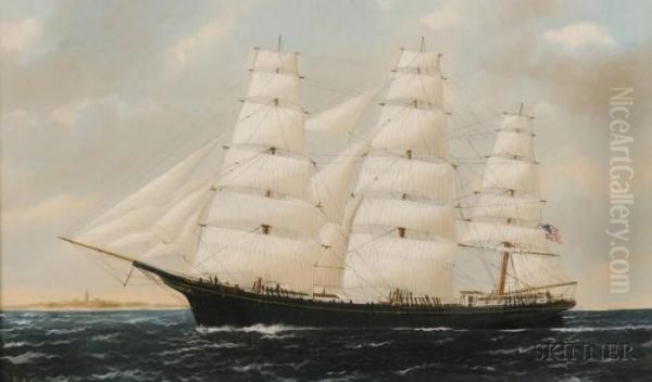 Portrait Of The Ship 
P.n. Blanchard Oil Painting by William Pierce Stubbs