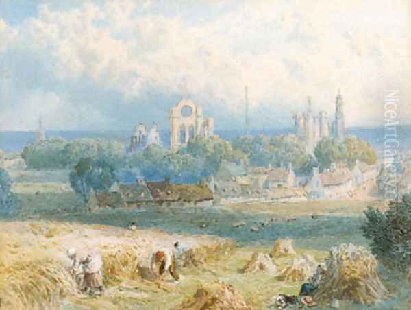 Edinburgh from the Forth Oil Painting by Myles Birket Foster