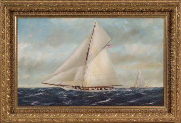 Portrait Of The American Racing Sloop Oil Painting by William Pierce Stubbs