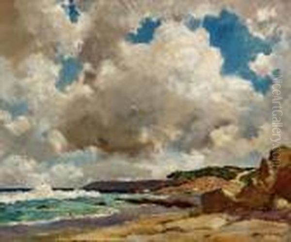 Windy Day At Laguna Oil Painting by Dedrick Brandes Stuber