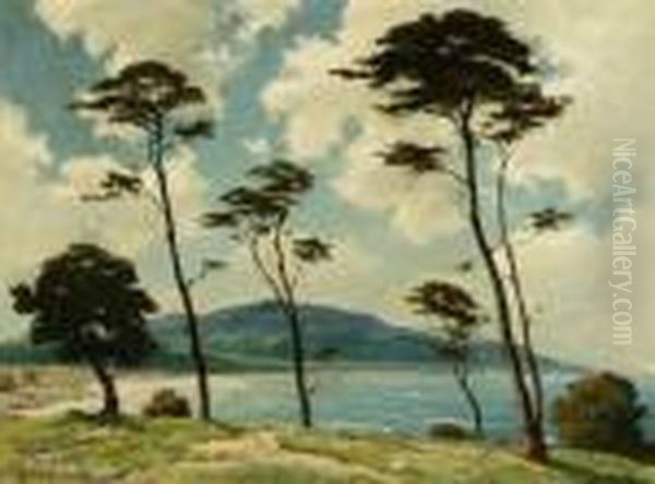 Monterey Coastal Oil Painting by Dedrick Brandes Stuber