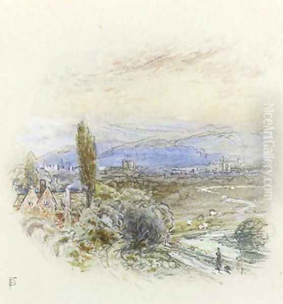 Middlemarch Oil Painting by Myles Birket Foster