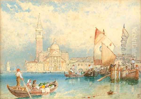 San Giorgio, Venice Oil Painting by Myles Birket Foster