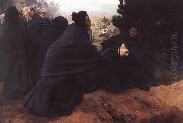 Doleur (Sorrow) Oil Painting by Emile Friant