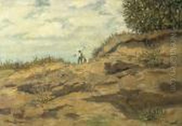 Auf Dem Heimweg. Oil Painting by Karl Stuhlmuller