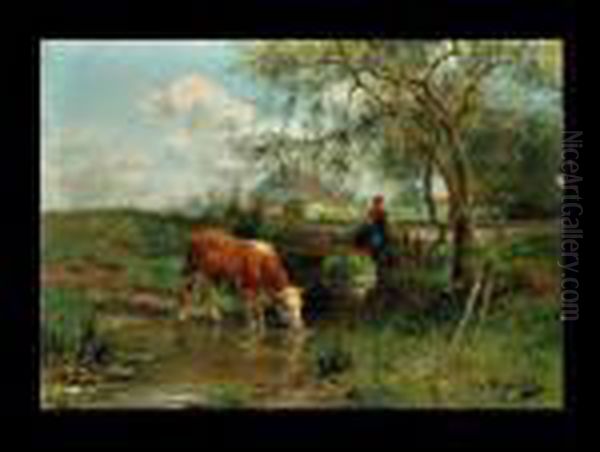 Landliche Idylle Oil Painting by Karl Stuhlmuller