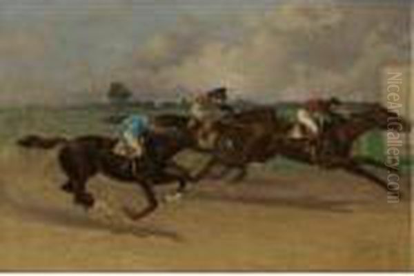 The 1902 Belmont Stakes Oil Painting by Henry Stull