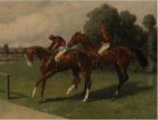 Potomac And Masher, Owned By The Hon. August Belmont Oil Painting by Henry Stull