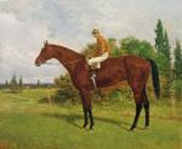 Sir John Johnson With Jockey Up Oil Painting by Henry Stull