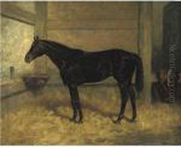 Hastings In A Stable Oil Painting by Henry Stull