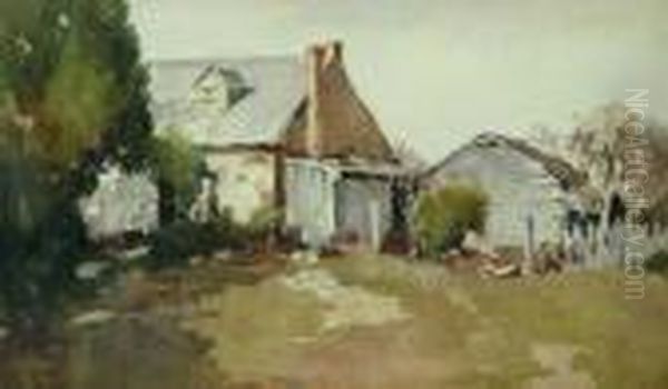 Old Buildings Hepburn Oil Painting by Reginald Ward Sturgess