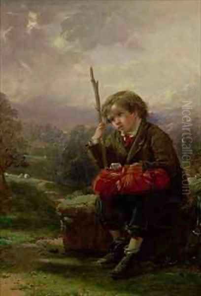 A Rest by the Way Oil Painting by Thomas Faed