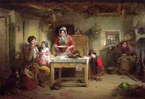 Home and the Homeless Oil Painting by Thomas Faed