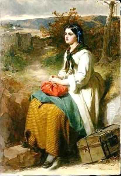 Lucys Flittin Oil Painting by Thomas Faed