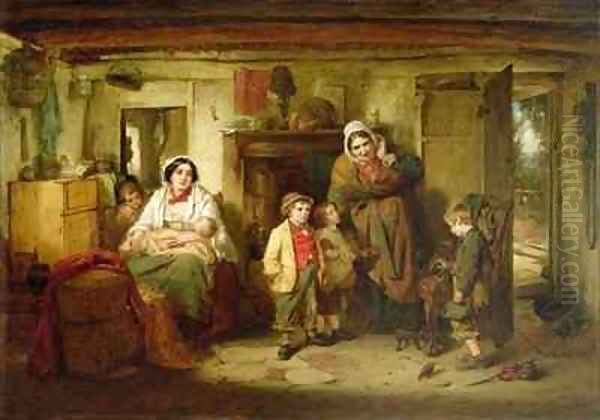 The Mitherless Bairn Oil Painting by Thomas Faed