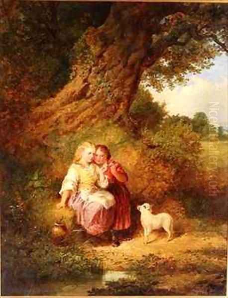 The Pet Lamb Oil Painting by Thomas Faed