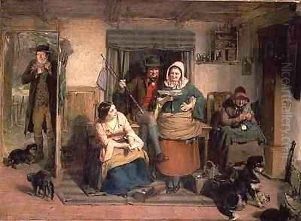 Listeners neer hear any good of themselves Oil Painting by Thomas Faed