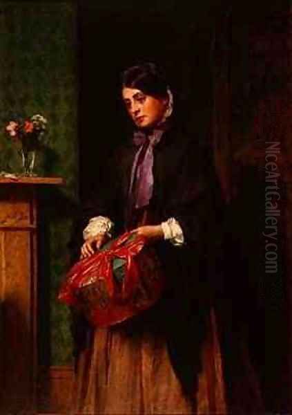 Kate Nickleby Oil Painting by Thomas Faed