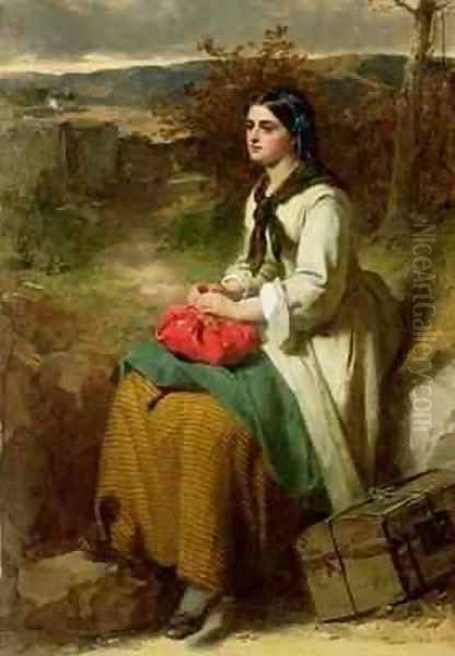 Lucys Flittin 2 Oil Painting by Thomas Faed