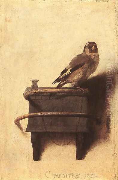 The Goldfinch 1654 Oil Painting by Carel Fabritius