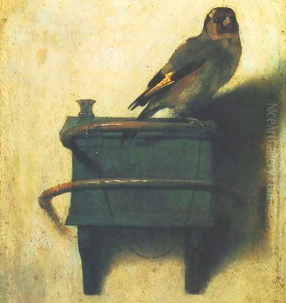 Goldfinch Oil Painting by Carel Fabritius