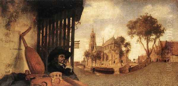 View of the City of Delft 1652 Oil Painting by Carel Fabritius