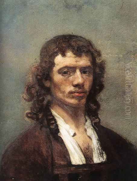 Self-Portrait c. 1645 Oil Painting by Carel Fabritius