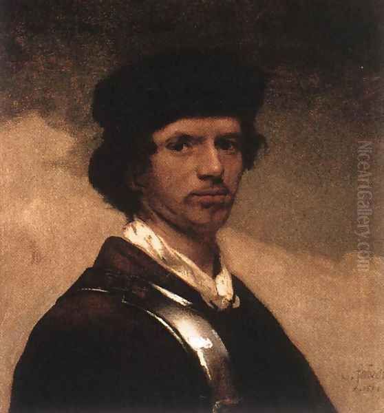 Self-Portrait 1654 Oil Painting by Carel Fabritius