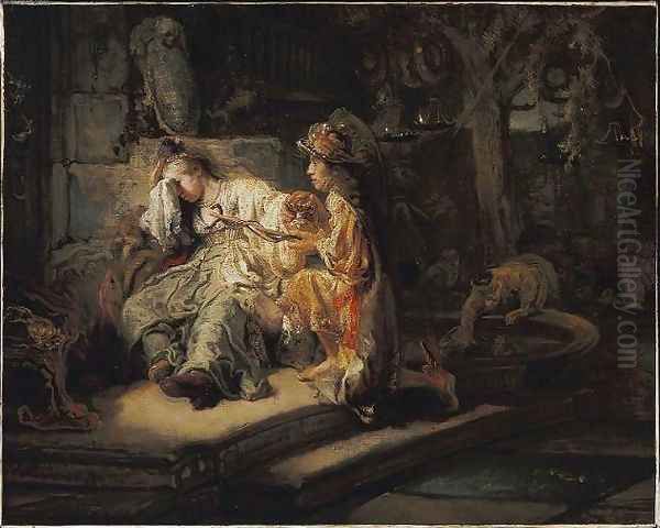 Mercury and Aglauros Oil Painting by Carel Fabritius