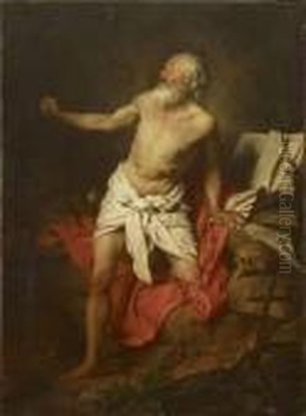 La Vision De Saint Jerome Oil Painting by Pierre Subleyras