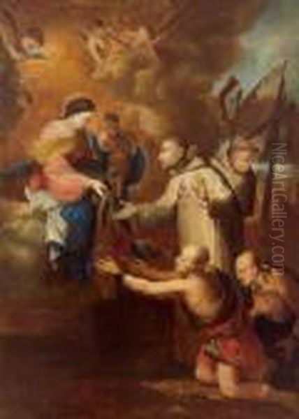 La Madonna Porge Lo Scapolare Agli Schiavi Delle Galere Oil Painting by Pierre Subleyras