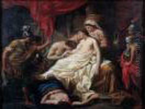 La Mort De Cleopatre Oil Painting by Pierre Subleyras