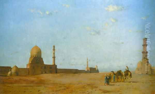 Les Tombeaux des Califes au Caire Oil Painting by Eugene Fromentin